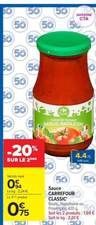 Sauce CARREFOUR CLASSIC'