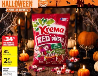 Bonbons KREMA Red'Dingue, Soda mania, Fiesta, Mystery ou Milkshake, 580 g.