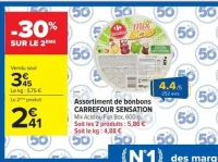 Assortiment de bonbons CARREFOUR SENSATION Mix Acid ou Fun Box