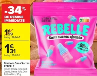 Bonbons Sans Sucres REBELLE