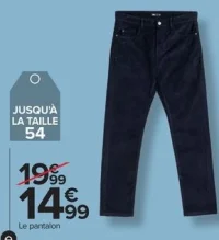 Pantalon velours homme Tex