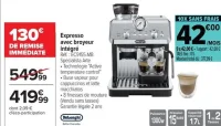 Expresso avec broyeur intégré DeLonghi EC9155.MB Specialista Arte