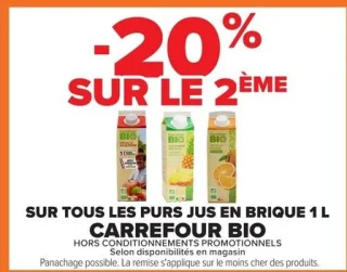 Purs jus en brique 1 L CARREFOUR BIO