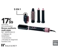 Brosse soufflante multi-styler Nalk&Rey NRHAS1200-25