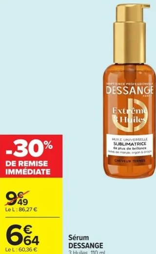 Sérum DESSANGE Extrême 3 Huiles