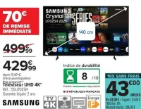 Téléviseur UHD 4K Samsung 55U7025H 55"