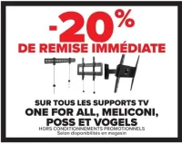 Supports TV One For All, Meliconi, Poss et Vogels
