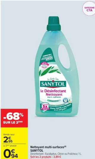Nettoyant multi-surfaces SANYTOL
