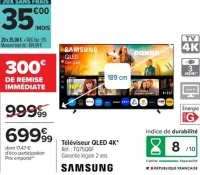 Téléviseur QLED 4K Samsung TQ75Q6F