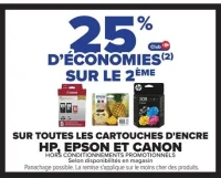 Cartouches d'encre HP, Epson et Canon