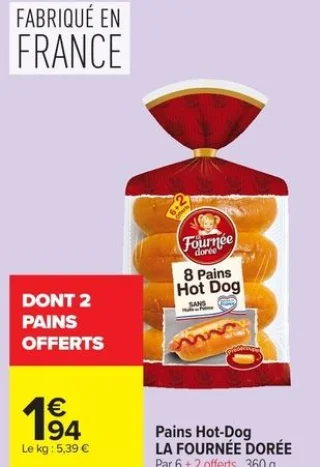Pains Hot-Dog La Fournée Dorée
