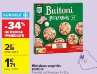 Mini pizzas surgelées BUITONI Piccolinis