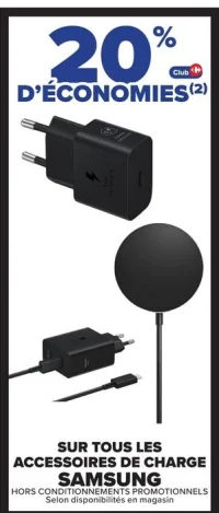 Tous les accessoires de charge Samsung