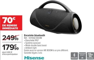 Enceinte bluetooth Hisense VOYAGE BOOM