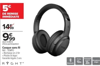 Casque sans fil Ryght TEMPO