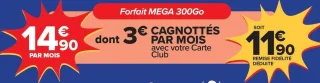 Forfait MEGA 300Go Carrefour Mobile