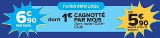 Forfait MINI 20Go Carrefour Mobile