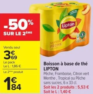 Boisson à base de thé LIPTON