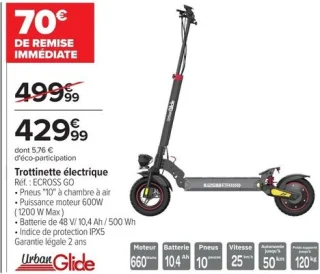 Trottinette électrique UrbanGlide ECROSS GO
