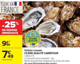 Huîtres creuses FILIÈRE QUALITÉ CARREFOUR