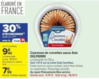 Couronne de crevettes sauce Asie DELPIERRE