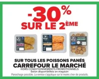 Tous les poissons panés Carrefour Le Marché