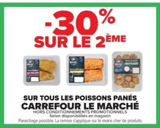 Tous les poissons panés Carrefour Le Marché