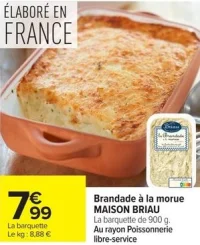 Brandade à la morue Maison Briau