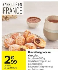 8 mini beignets au chocolat