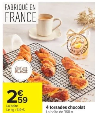4 torsades chocolat