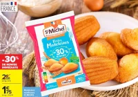 Madeleines moelleuses ST MICHEL -30% de sucre, 400 g.