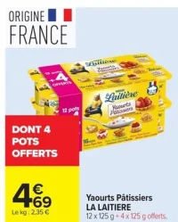 Yaourts Pâtissiers LA LAITIÈRE