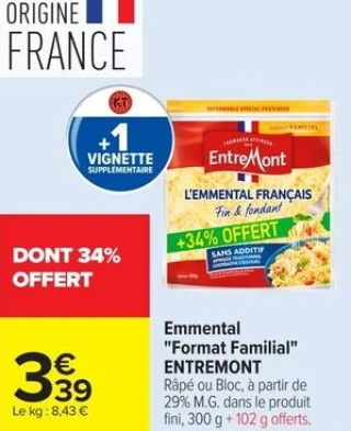 Emmental Format Familial ENTREMONT