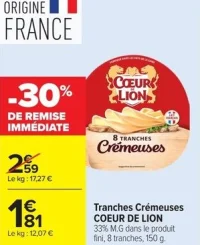 Tranches Crémeuses CŒUR DE LION