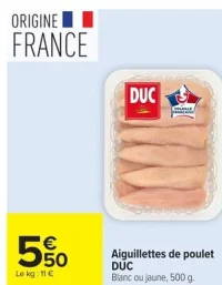Aiguillettes de poulet DUC