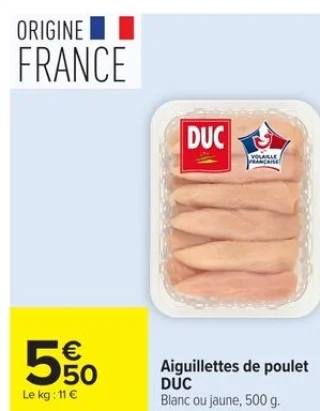 Aiguillettes de poulet DUC