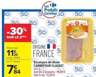 Escalopes de dinde CARREFOUR CLASSIC'