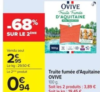 Truite fumée d'Aquitaine OVIVE