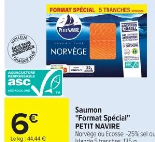 Saumon "Format Spécial" PETIT NAVIRE