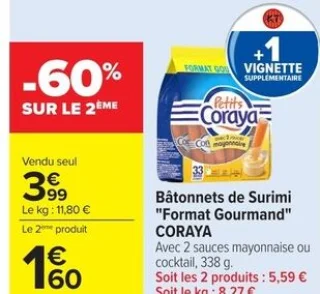 Bâtonnets de Surimi "Format Gourmand" CORAYA