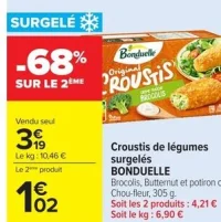 Croustis de légumes surgelés Bonduelle