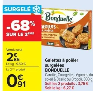 Galettes à poêler surgelées Bonduelle