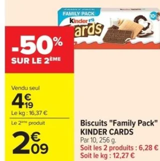 Biscuits "Family Pack" KINDER CARDS