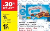 Biscuits Les Tablettes CARREFOUR CLASSIC'
