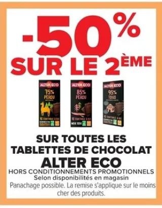 Toutes les tablettes de chocolat Alter Eco