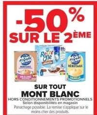 Produits laitiers et desserts MONT BLANC