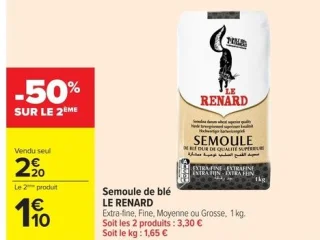 Semoule de blé LE RENARD