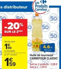 Huile de tournesol Carrefour Classic'