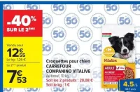 Croquettes pour chien CARREFOUR COMPANINO VITALIVE