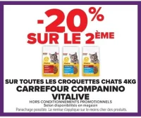 Croquettes chats CARREFOUR COMPANINO VITALIVE